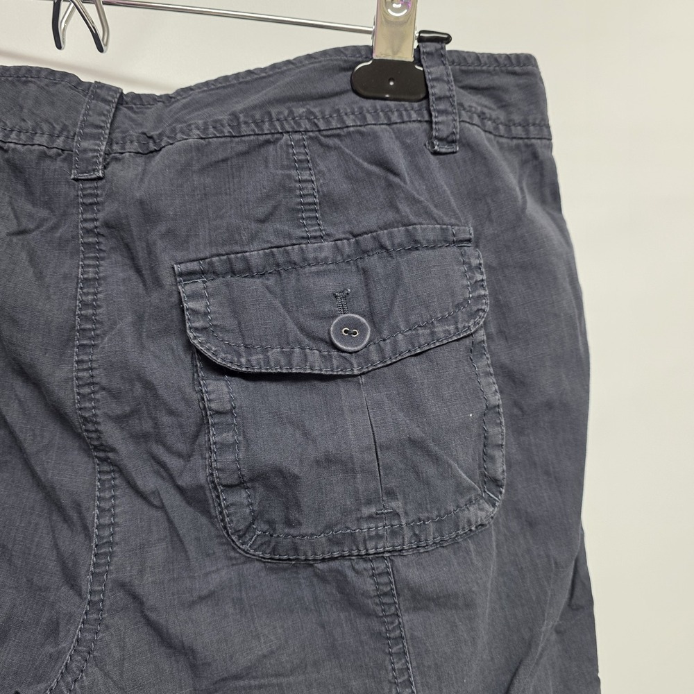Ann Taylor Loft Navy Blue Cargo Capri Pants Size 10 Capris Pockets Drawstring - Picture 6 of 8